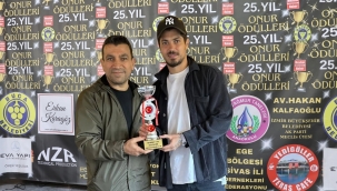 İZMİRDE YILIN FUTBOLCUSU BUCASPOR'LU MEHMET SAK OLDU