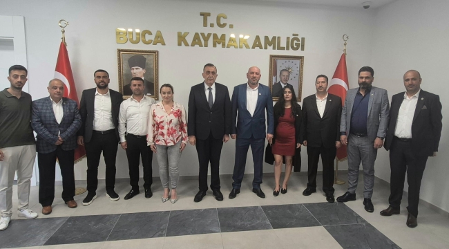 EGE BÖLGESİ İŞ İNSANLARI FEDERASYONU BUCA İLÇE KAYMAKAMLIĞINI ZİYARET ETTİLER