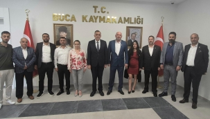 EGE BÖLGESİ İŞ İNSANLARI FEDERASYONU BUCA İLÇE KAYMAKAMLIĞINI ZİYARET ETTİLER