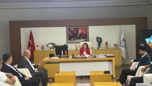 EGE BÖLGESİ İŞ İNSANLARI FEDERASYONUNDAN KARABAĞLAR BELEDİYE BAŞKANLIĞINA ZİYARET